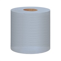 Click for a bigger picture.Centrefeed Rolls 2ply Embossed Blue 120m C2B129E