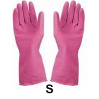 Click for a bigger picture.Pink Small Rubber Gloves