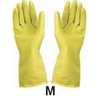 Click for a bigger picture.Yellow Medium Rubber Gloves