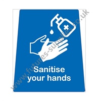 Click for a bigger picture.Sanitise Your Hands Sign - Easy Peel Label - For use with 006.301