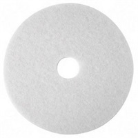 Click for a bigger picture.17'' White Floor Pads - 100% Recycled Polyester