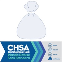 Click for a bigger picture.Clear Compactor Sacks CHSA - Extra Heavy Duty (20kg) 140L 18x34x46