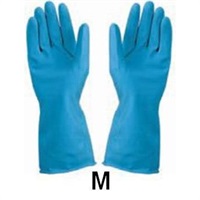 Click for a bigger picture.Blue Medium Rubber Gloves