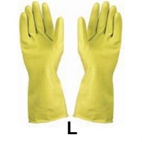Click for a bigger picture.Yellow Large Rubber Gloves