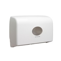 Click for a bigger picture.Kimberly-Clark 6947 Twin Mini Jumbo Toilet Roll Dispenser